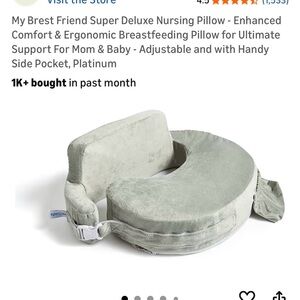 My Brest Friend Platinum Nursing Pillow - Soft Light Gray Support Pillow